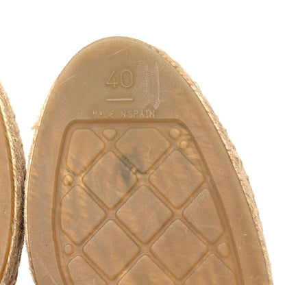 Chanel Lambskin Quilted CC Espadrilles 40 Beige 6 of 8