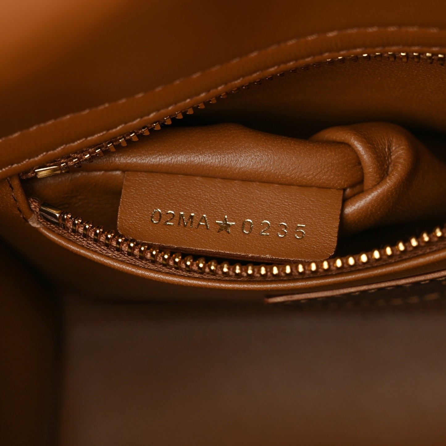 Metallic Snakeskin Mini Lady Dior Brown