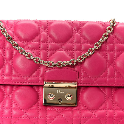 Christian Dior Lambskin Cannage Miss Dior Promenade Pouch Fuchsia 8 of 10