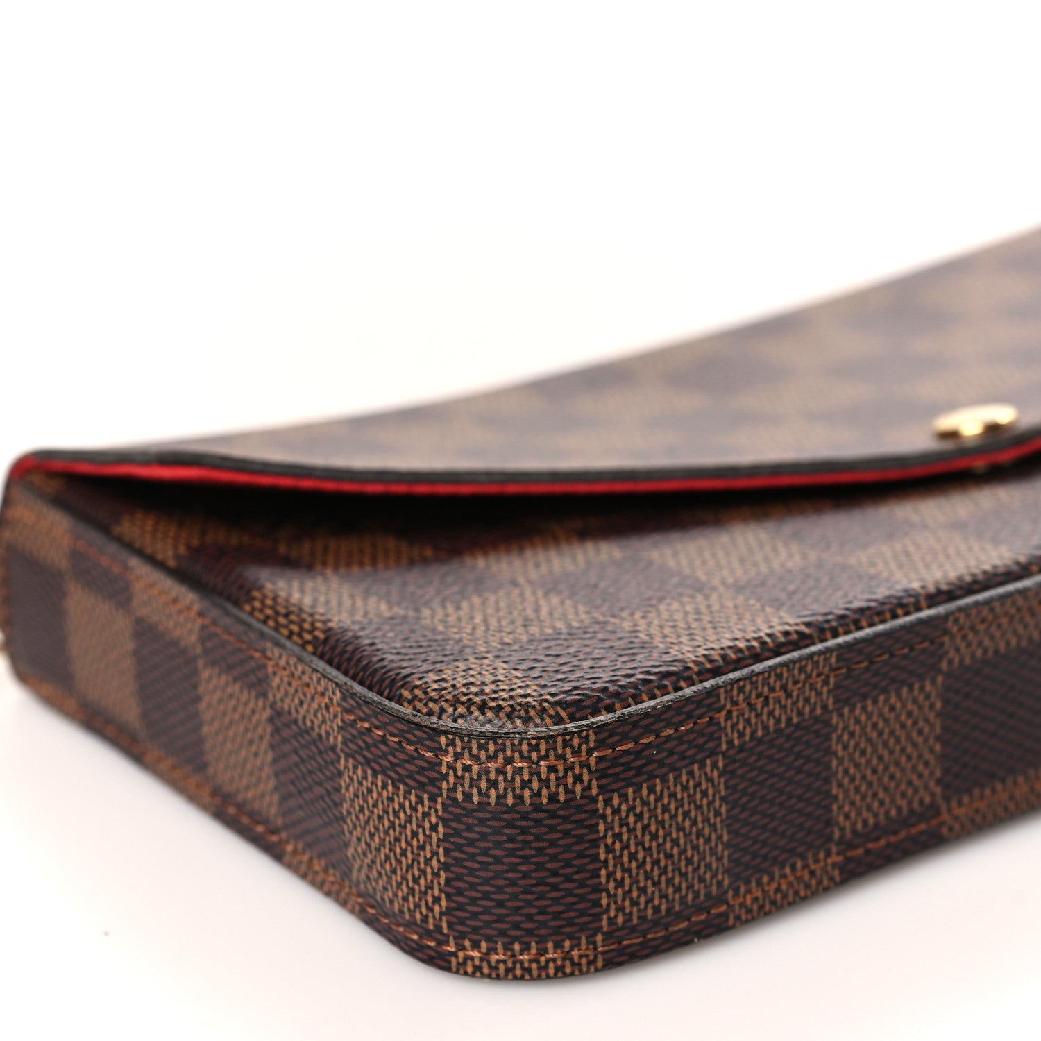Louis Vuitton Damier Ebene Pochette Felicie Chain Wallet 8 of 9