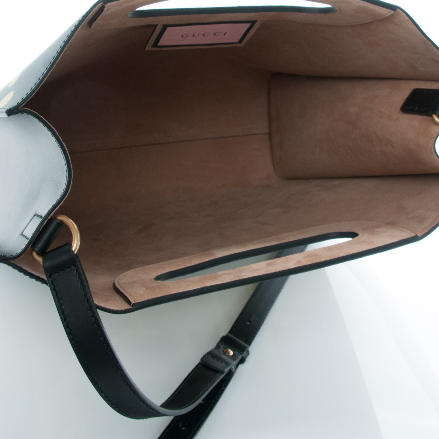 Calfskin GucciGhost Real Medium XL Tote Black Yellow
