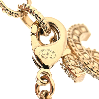 Chanel Graduated Pearl Crystal CC Bracelet Gold 4 of 5