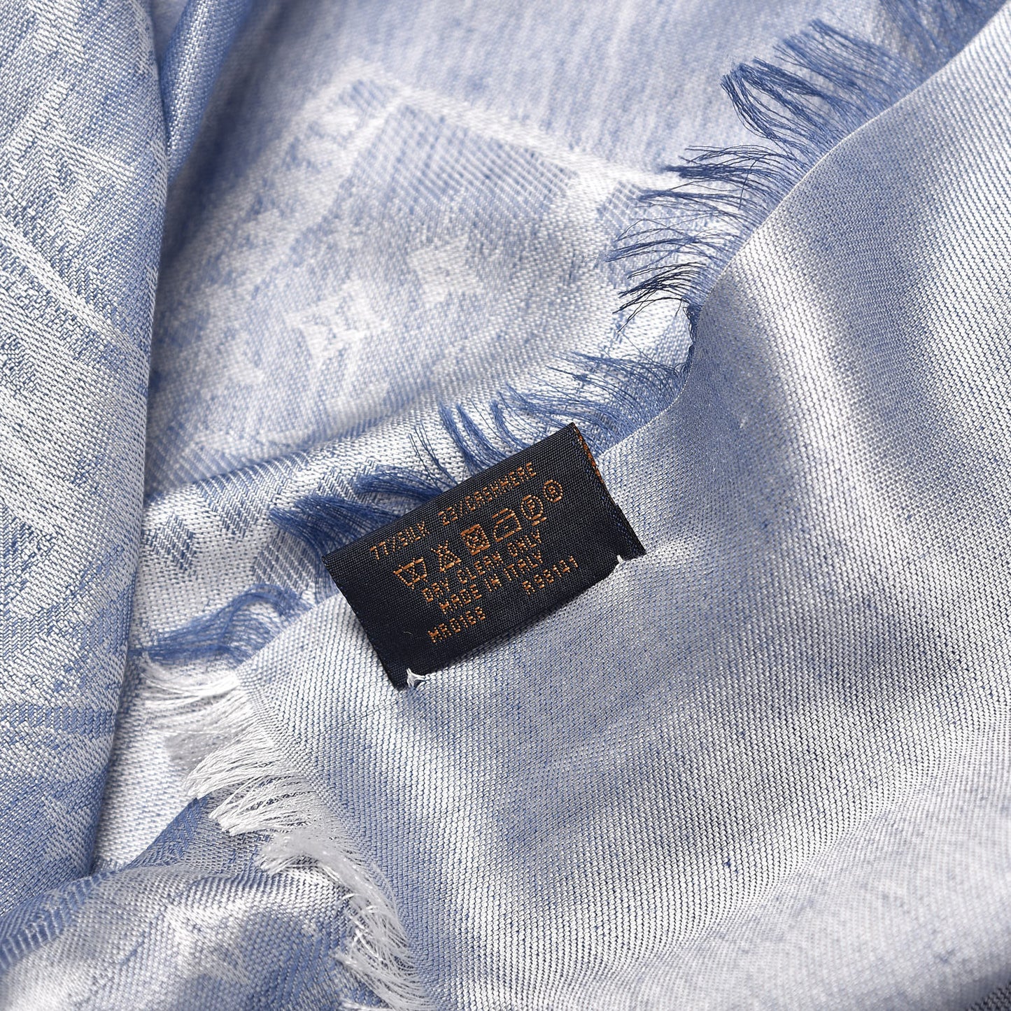 Cashmere Silk Steamer Shawl Blue