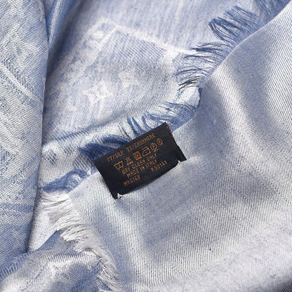 Louis Vuitton Cashmere Silk Steamer Shawl Blue 6 of 6