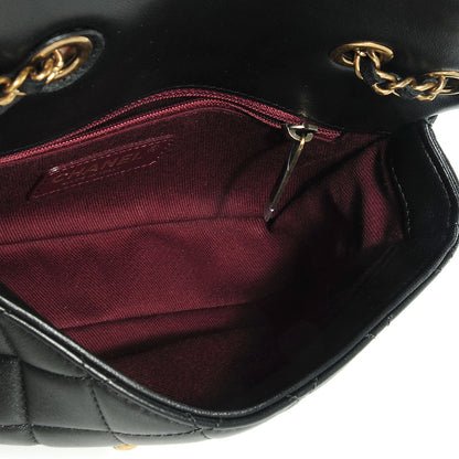 Chanel Lambskin Small Grocery By Flap Black 10 of 12