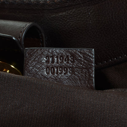 Gucci Leather Large Sukey Tote Dark Brown 7 of 9