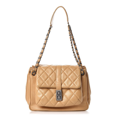 Chanel Caviar Quilted Accordion Mademoiselle Flap Beige 1 of 10