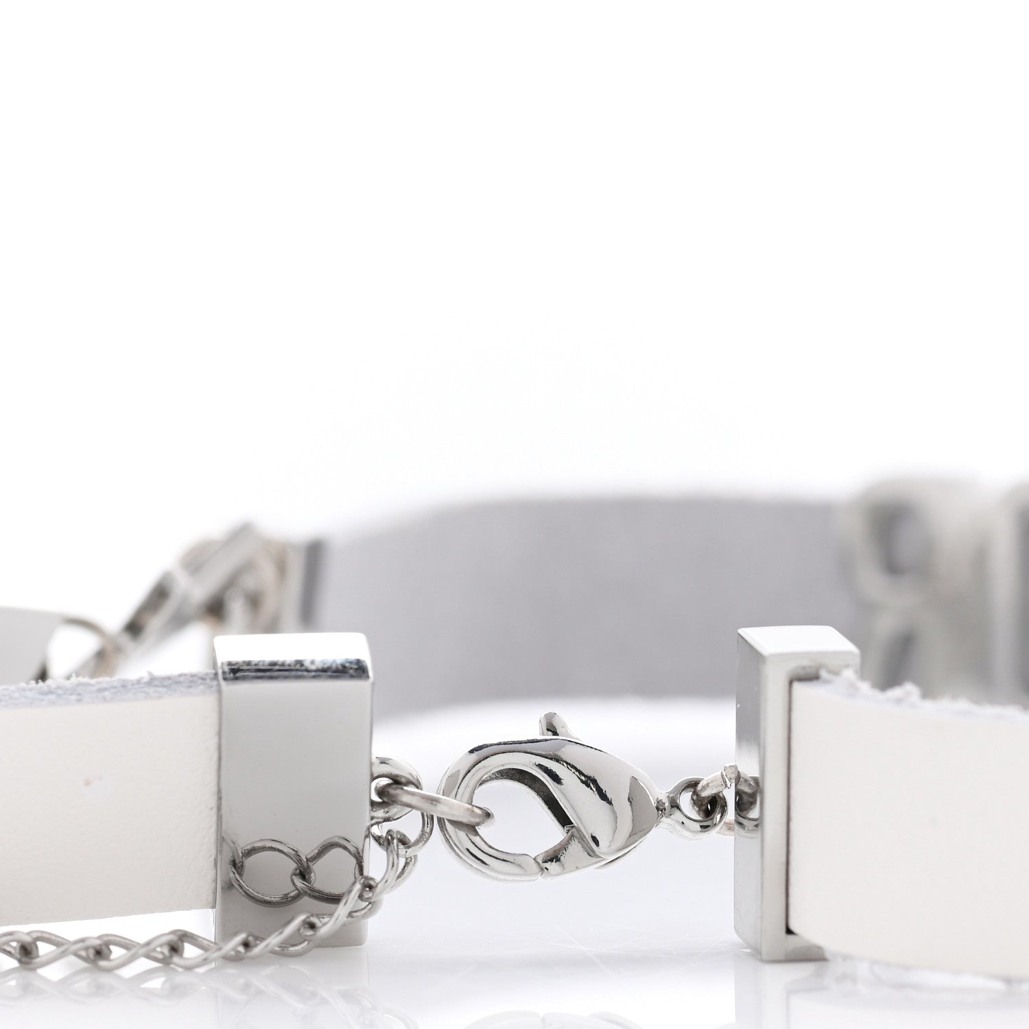 Christian Dior Calfskin Star Dior Double Bracelet White 5 of 5