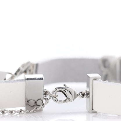 Christian Dior Calfskin Star Dior Double Bracelet White 5 of 5