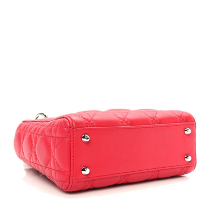 Christian Dior Lambskin Cannage Mini Lady Dior Red 4 of 9
