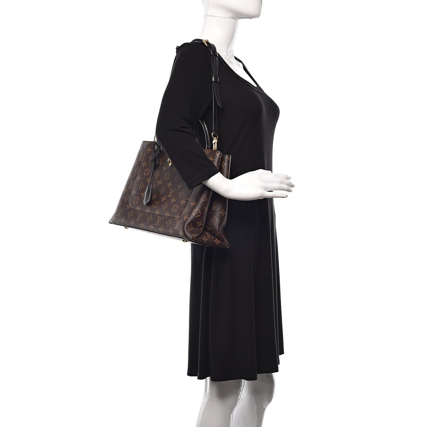 Monogram Flower Tote Black