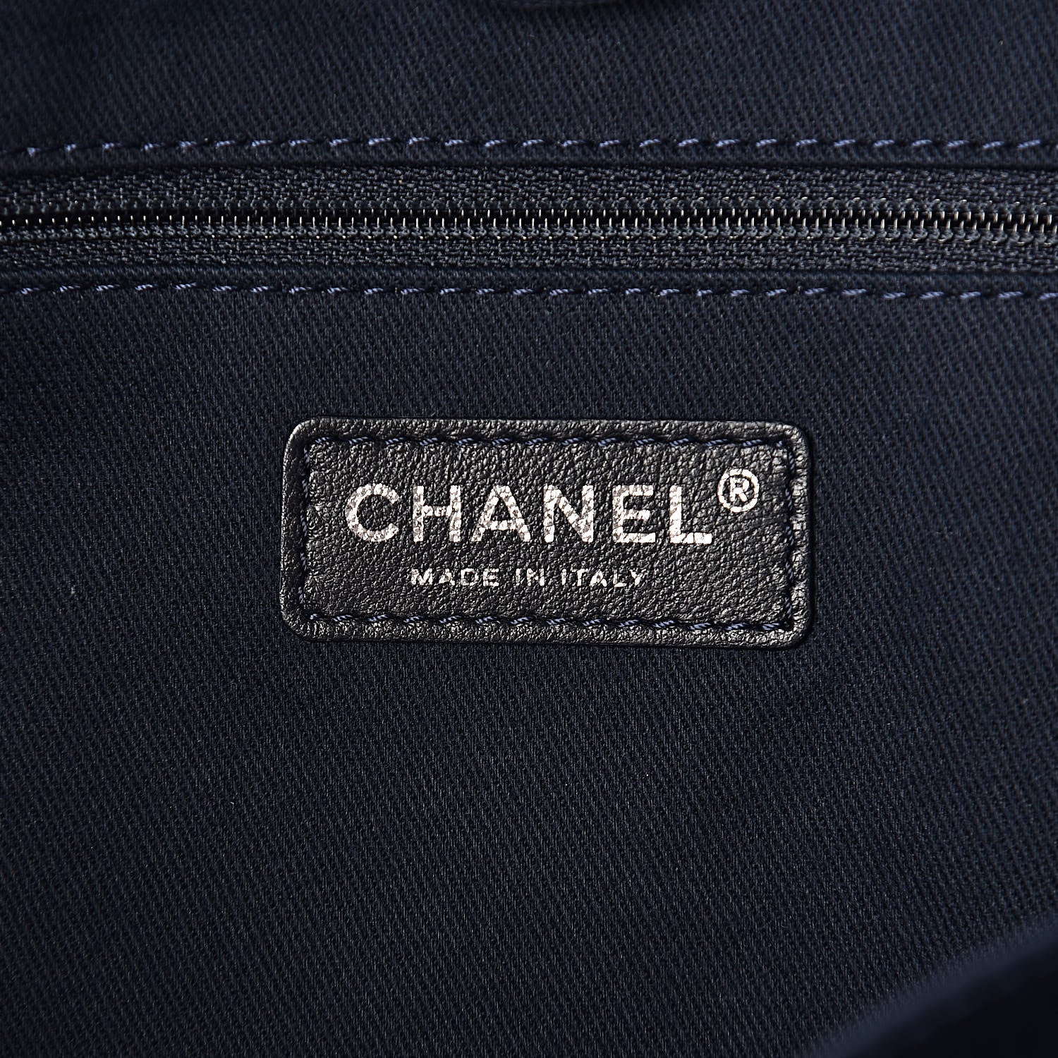 Chanel Denim Small Deauville Tote Dark Blue 6 of 11