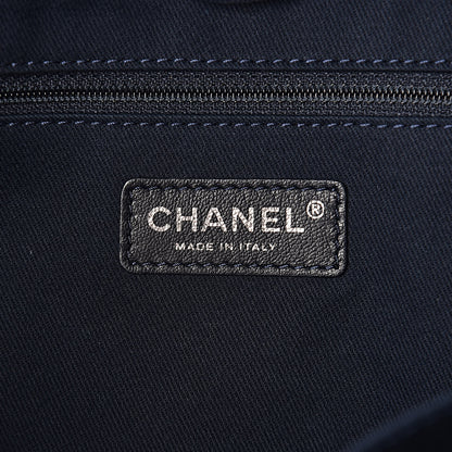 Chanel Denim Small Deauville Tote Dark Blue 6 of 11