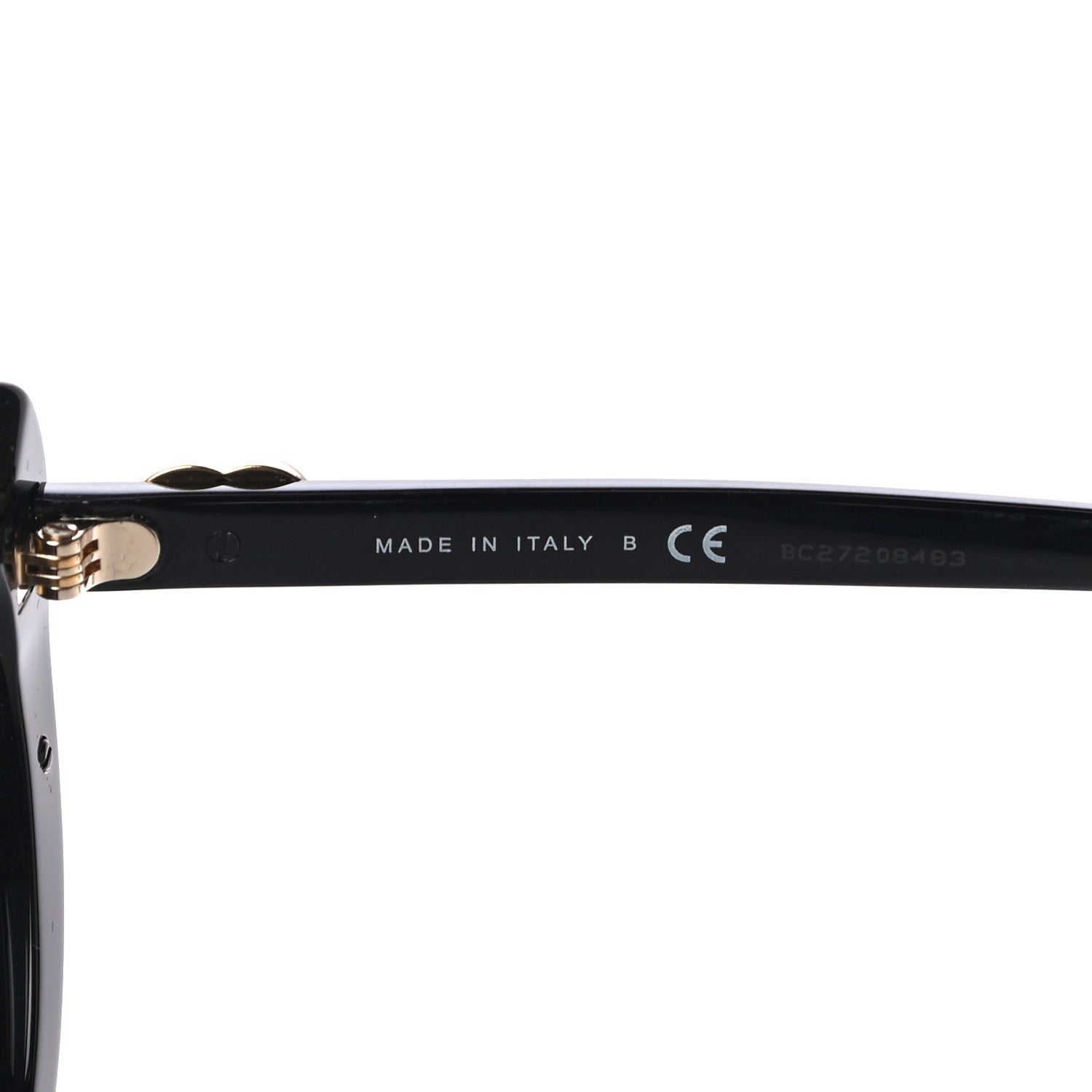 Chanel Acetate Cat Eye CC Sunglasses 5432 Black 6 of 9