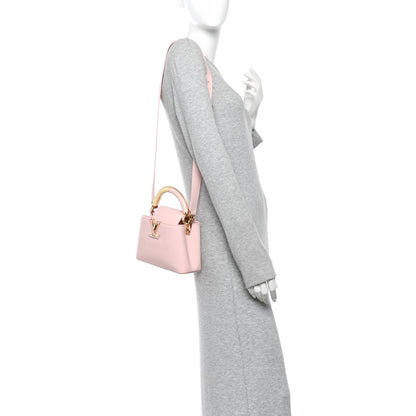 Louis Vuitton Taurillon Capucines Mini Bubble Gum Banane 2 of 9