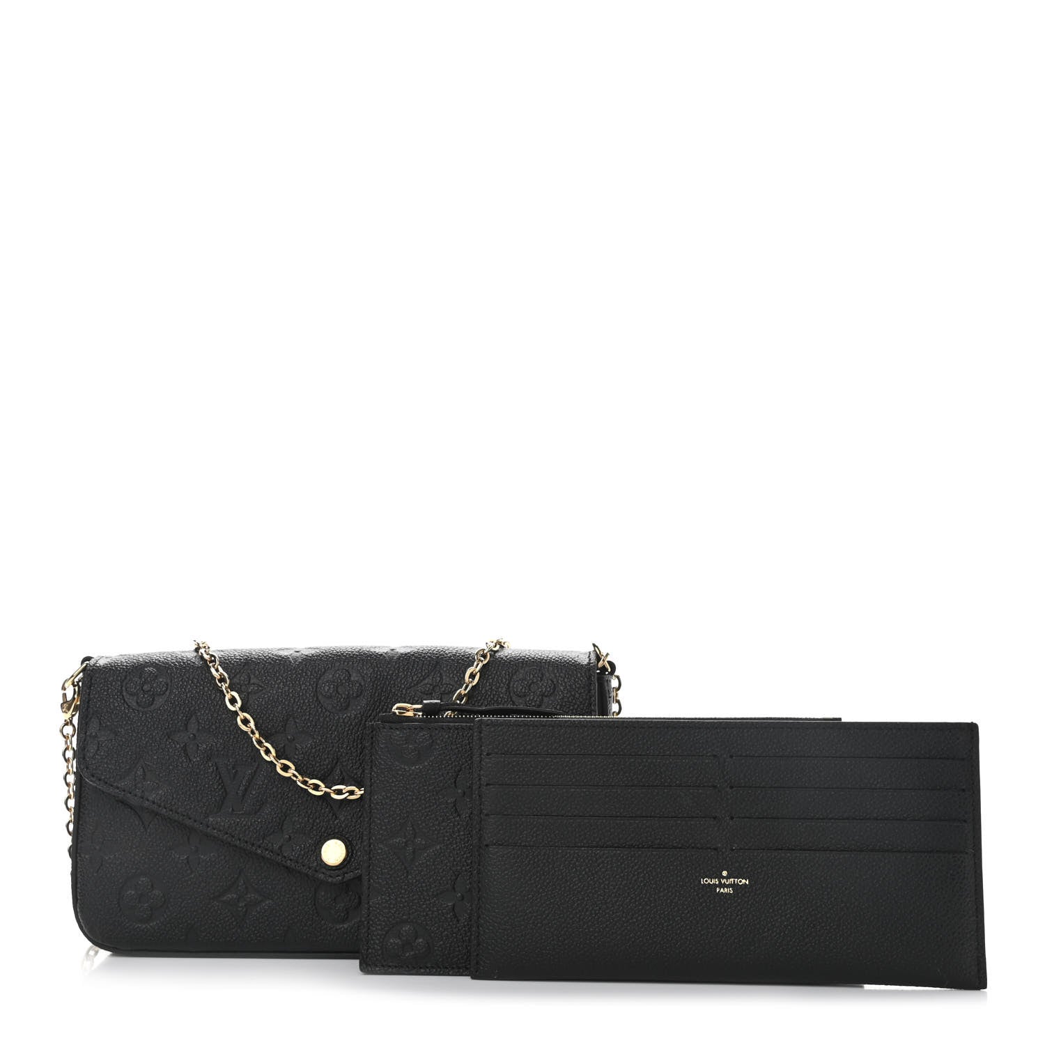 Louis Vuitton Empreinte Pochette Felicie Chain Wallet Black 1 of 11