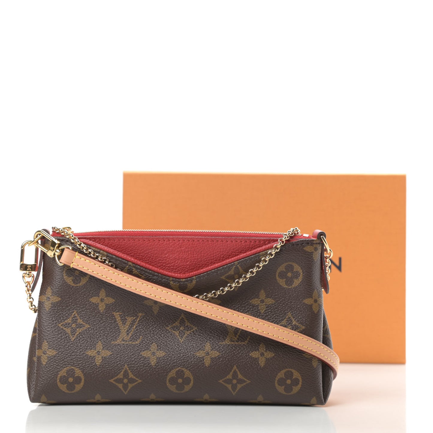Monogram Pallas Clutch Cherry