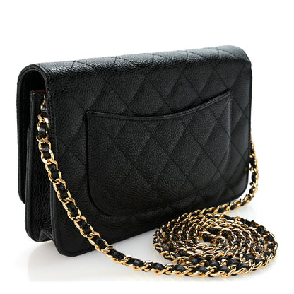 Chanel Caviar Quilted Wallet on Chain WOC Black 3 of 11