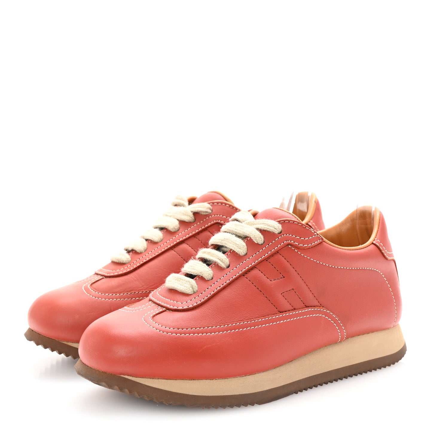 Calfskin Womens Quick Sneakers 36.5 Red