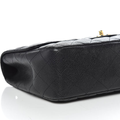 Chanel Caviar Quilted Jumbo Single Flap Black 8 of 11