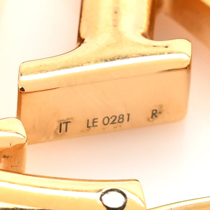 Louis Vuitton Metal Louise Hoop Earrings Gold 6 of 6