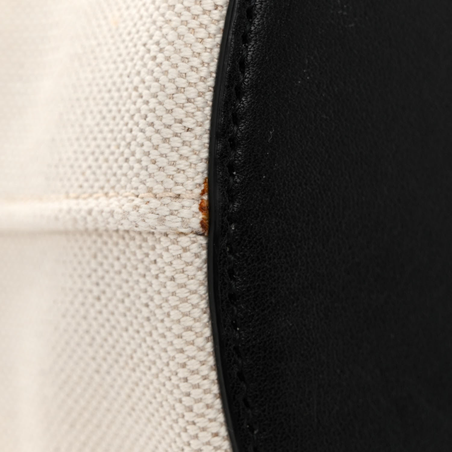 Saint Laurent Linen Calfskin Rive Gauche Bucket Bag Greggio Natural 9 of 9