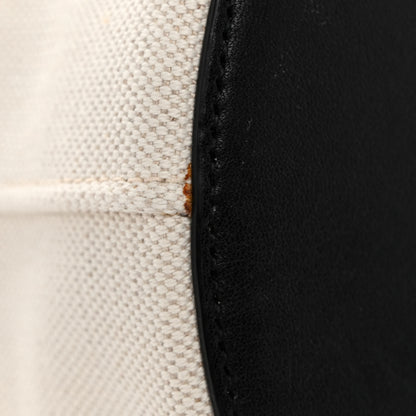 Saint Laurent Linen Calfskin Rive Gauche Bucket Bag Greggio Natural 9 of 9