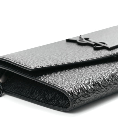 Saint Laurent Grain De Poudre Uptown Chain Wallet Black 12 of 14