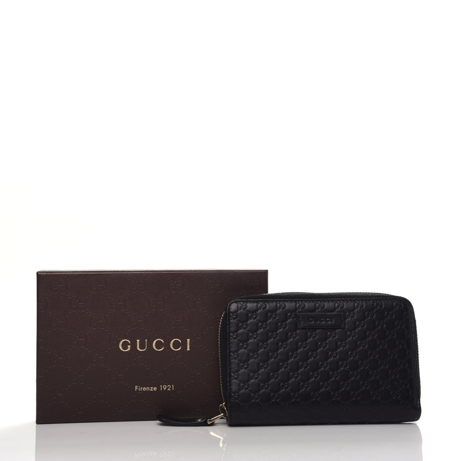 Gucci Soft Microguccissima Zip Around Organizer Wallet Black 9 of 9