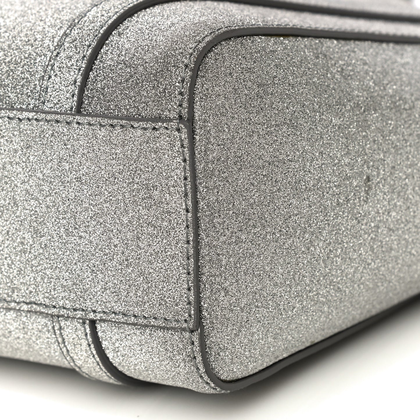 Glitter Calfskin XXS Everyday Tote Silver