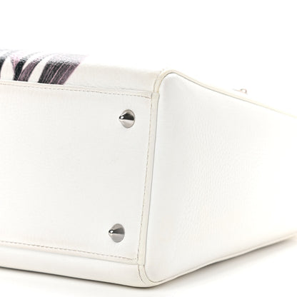 Christian Dior Deerskin Floral Printed Medium Lady Dior White 10 of 13