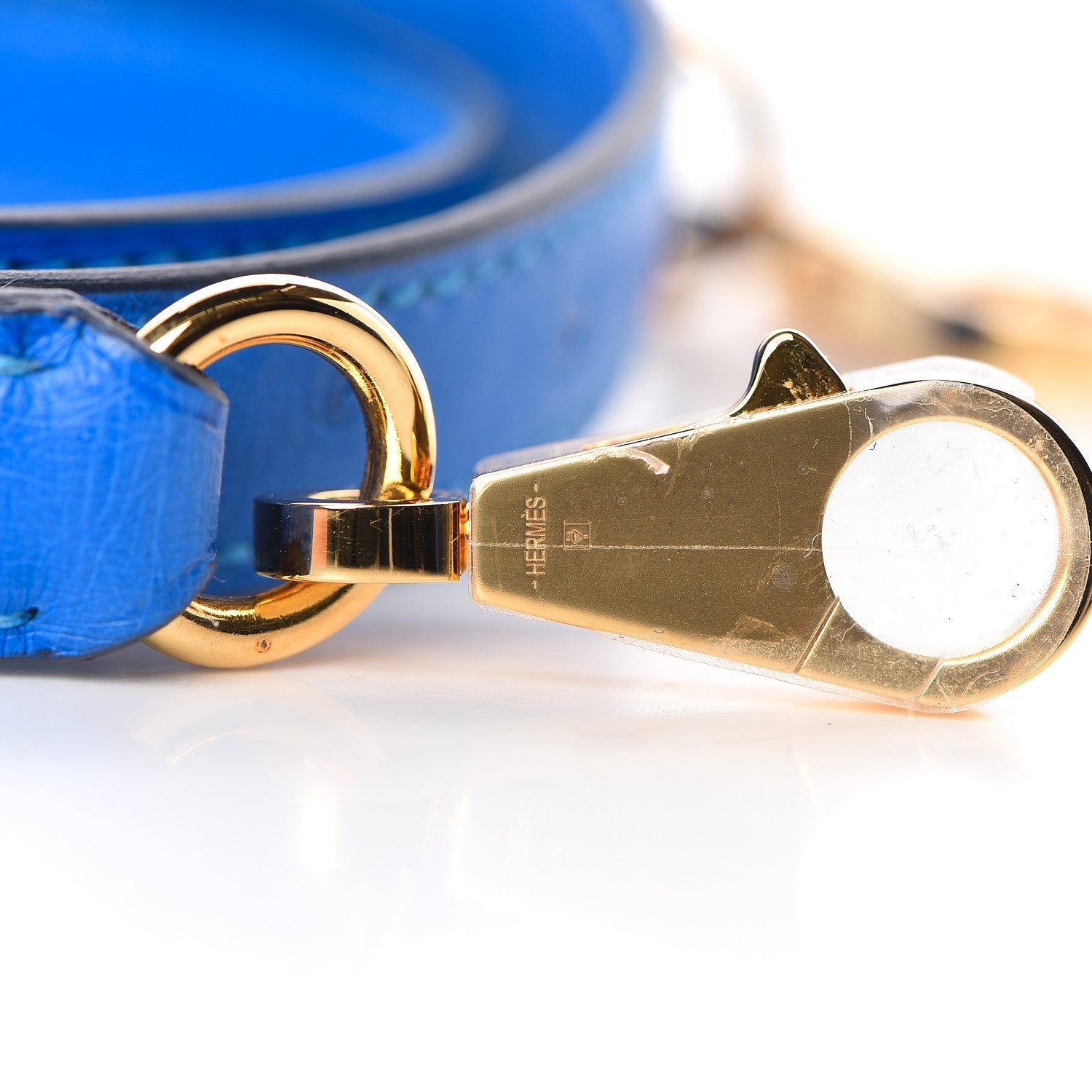 Hermes Ostrich Kelly Sellier 25 Bleuet 25 of 40