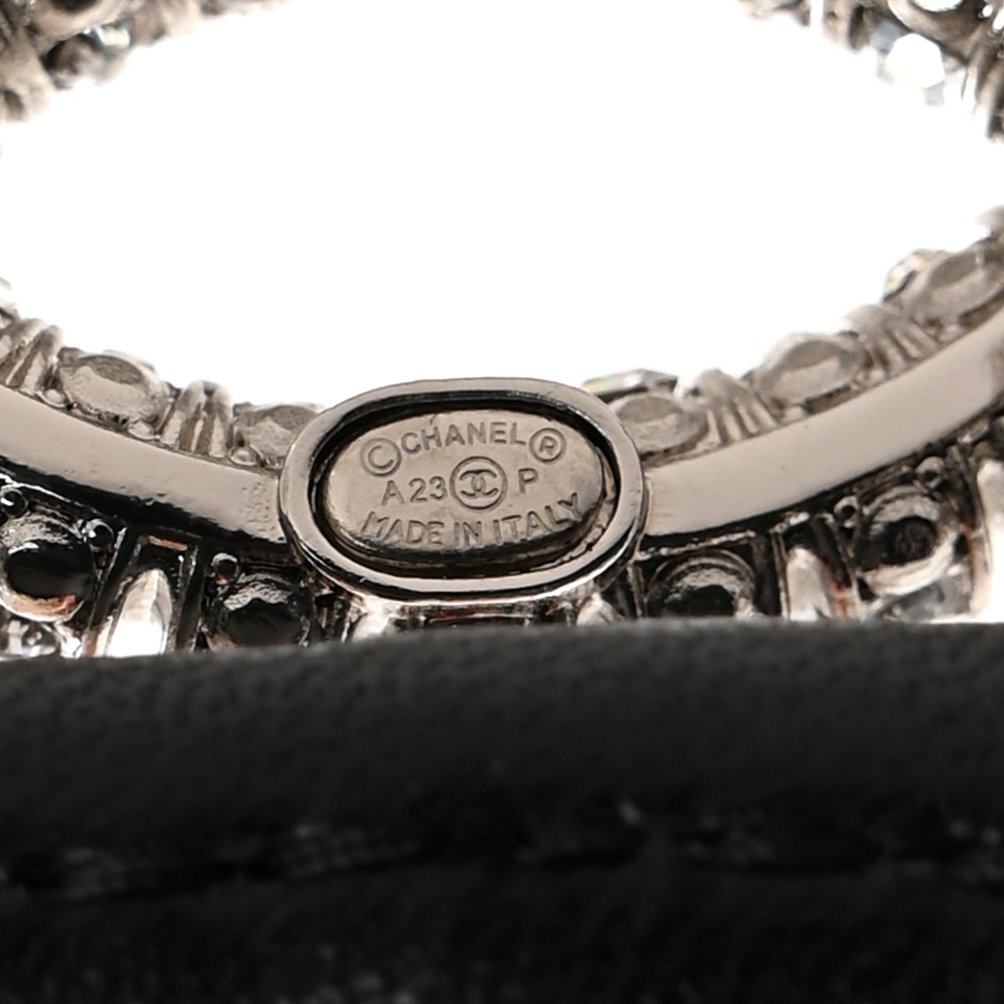 Calfskin Crystal CC Belt 70 28 Black