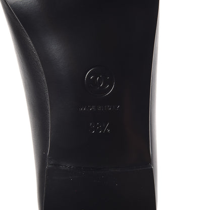Chanel Lambskin Patent Cap Toe Ballerina Flats 38.5 Black 6 of 7