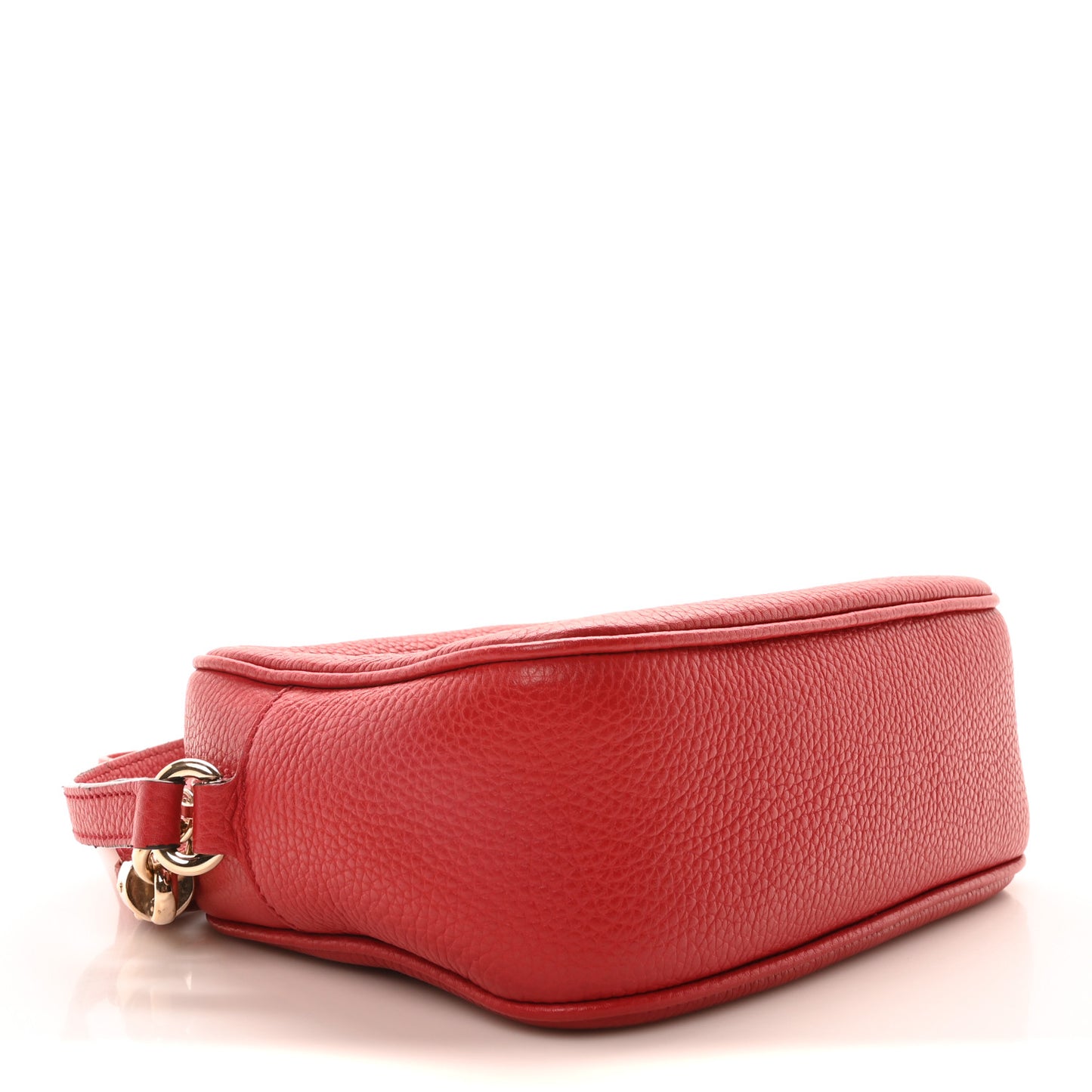 Pebbled Calfskin Small Soho Disco Bag Vibrant Red