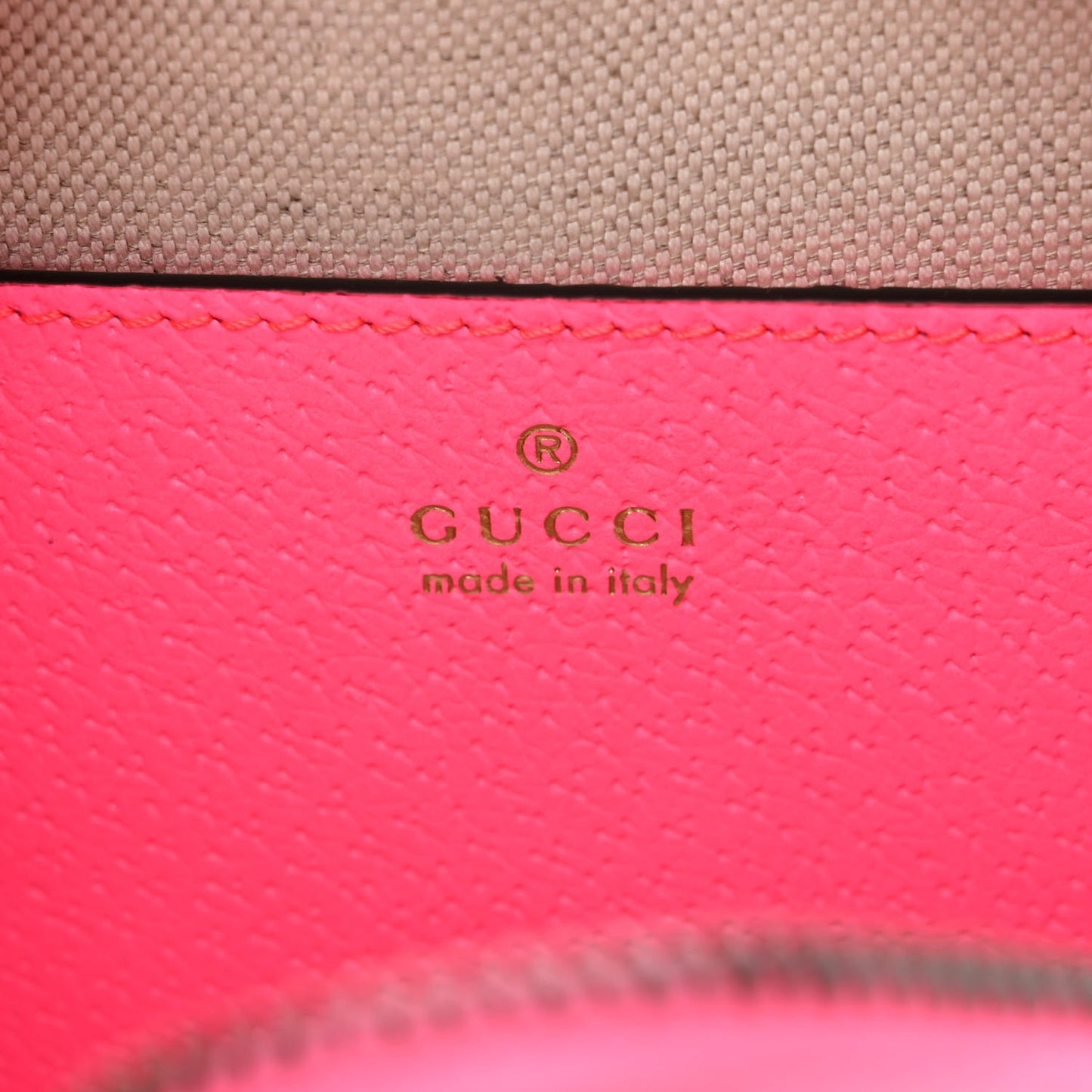 GG Supreme Monogram Textured Dollar Calfskin Web Ophidia Small Crossbody Bag Beige Ebony Fuchsia