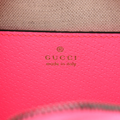 Gucci GG Supreme Monogram Textured Dollar Calfskin Web Ophidia Small Crossbody Bag Beige Ebony Fuchsia 6 of 10