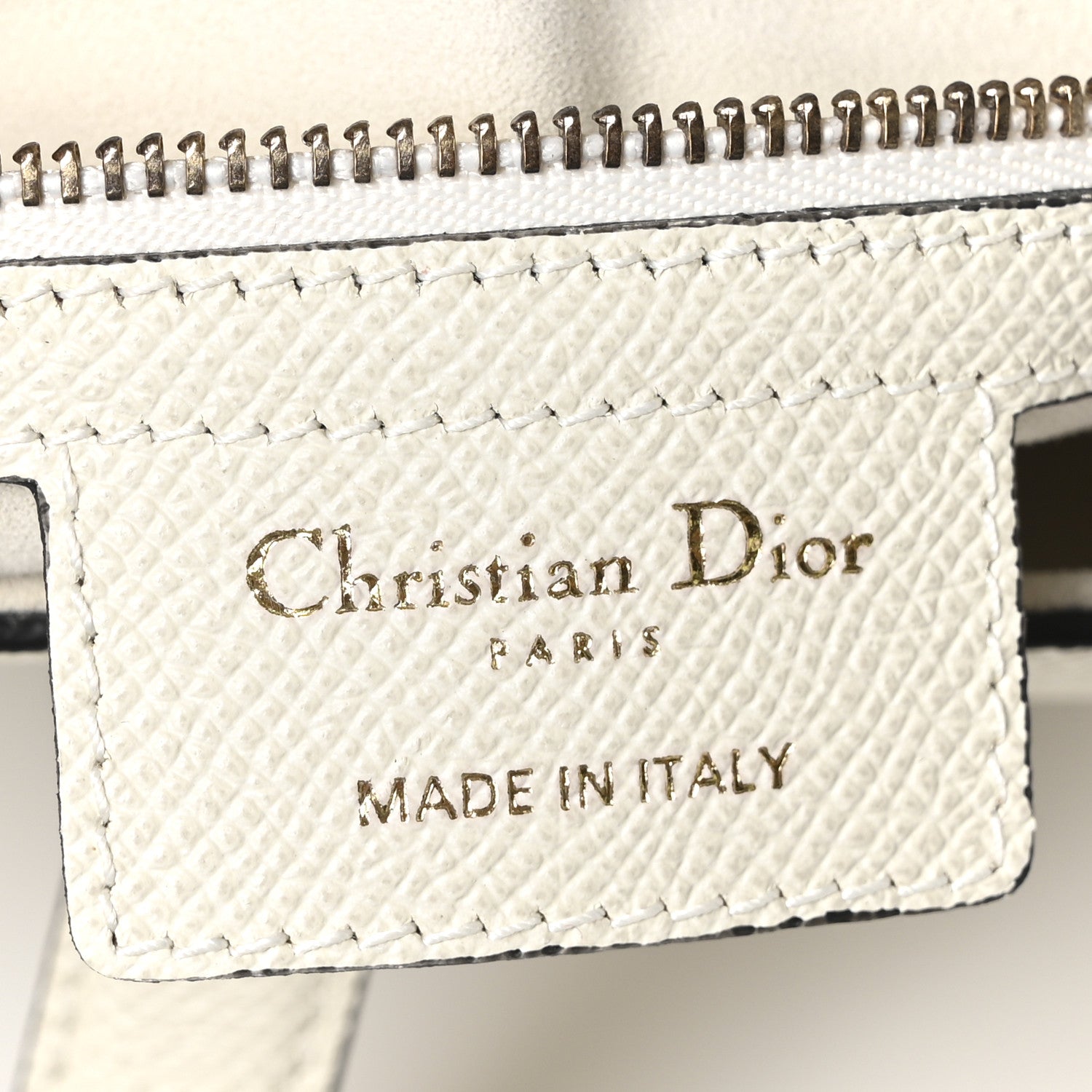 Christian Dior Grained Calfskin Saddle Bag White 6 of 10