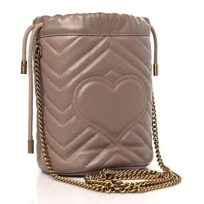 Gucci Calfskin Matelasse Mini GG Marmont 2.0 Bucket Bag Porcelain Rose 3 of 10