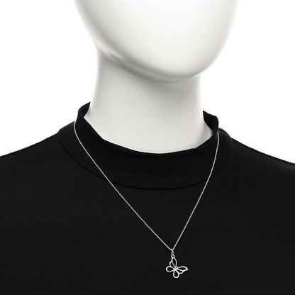 Tiffany Sterling Silver Butterfly Pendant Necklace 2 of 4