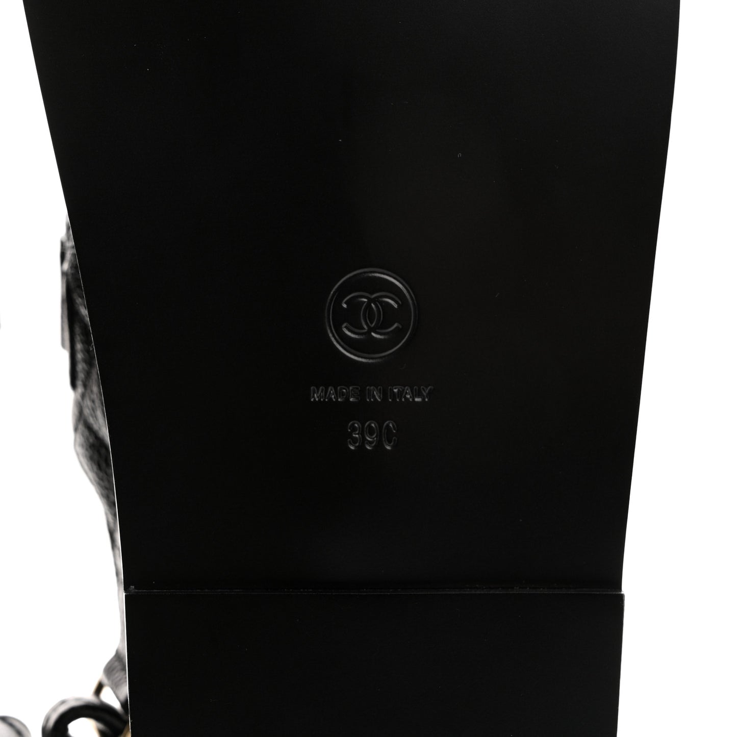 Grained Calfskin Velcro Dad Sandals 39 Black