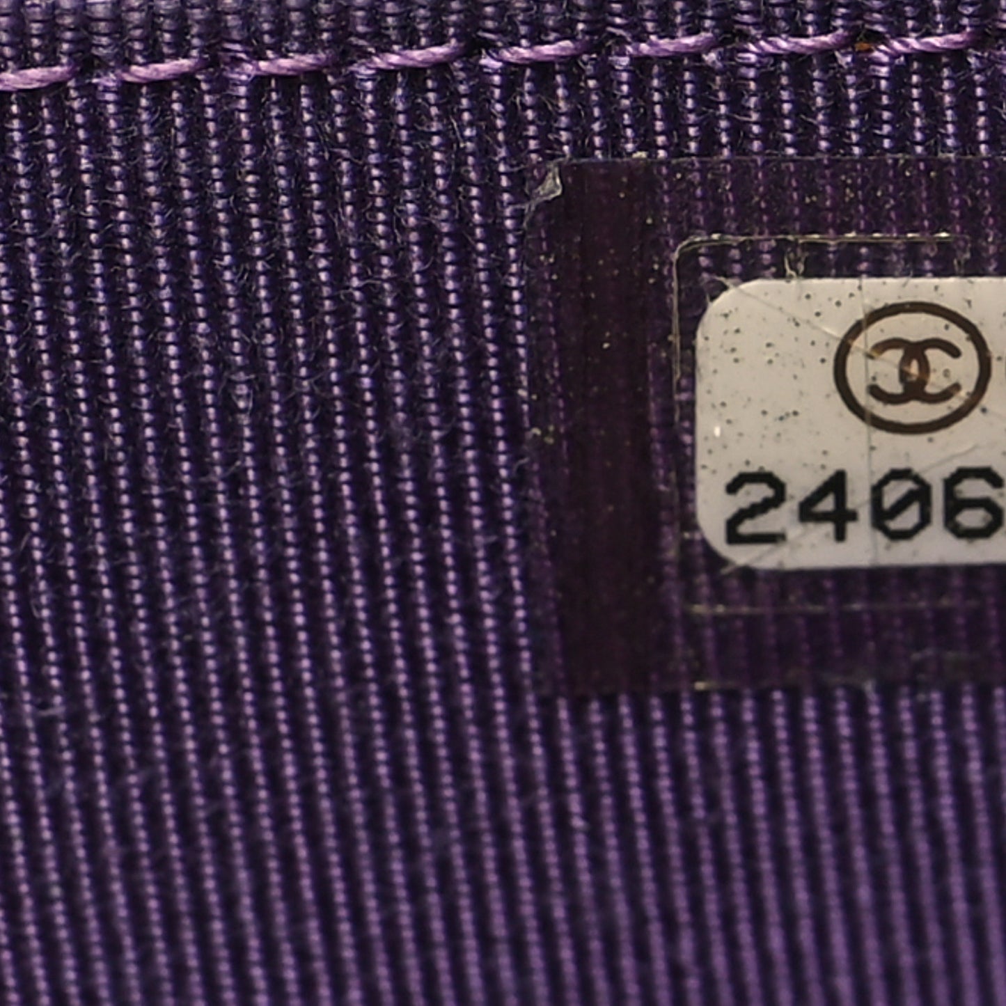Metallic Lambskin Quilted Zip Around Coin Purse Wallet Purple