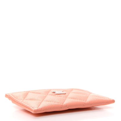 Chanel Caviar Quilted Card Holder Coral 4 of 8