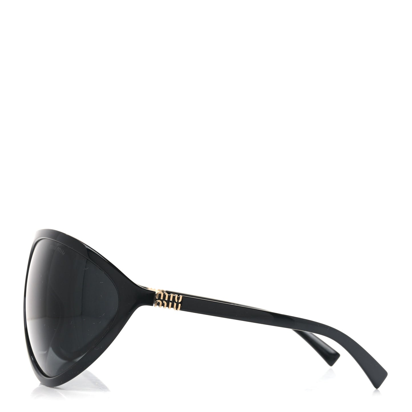 Acetate Shield Sunglasses SMU A01 Black