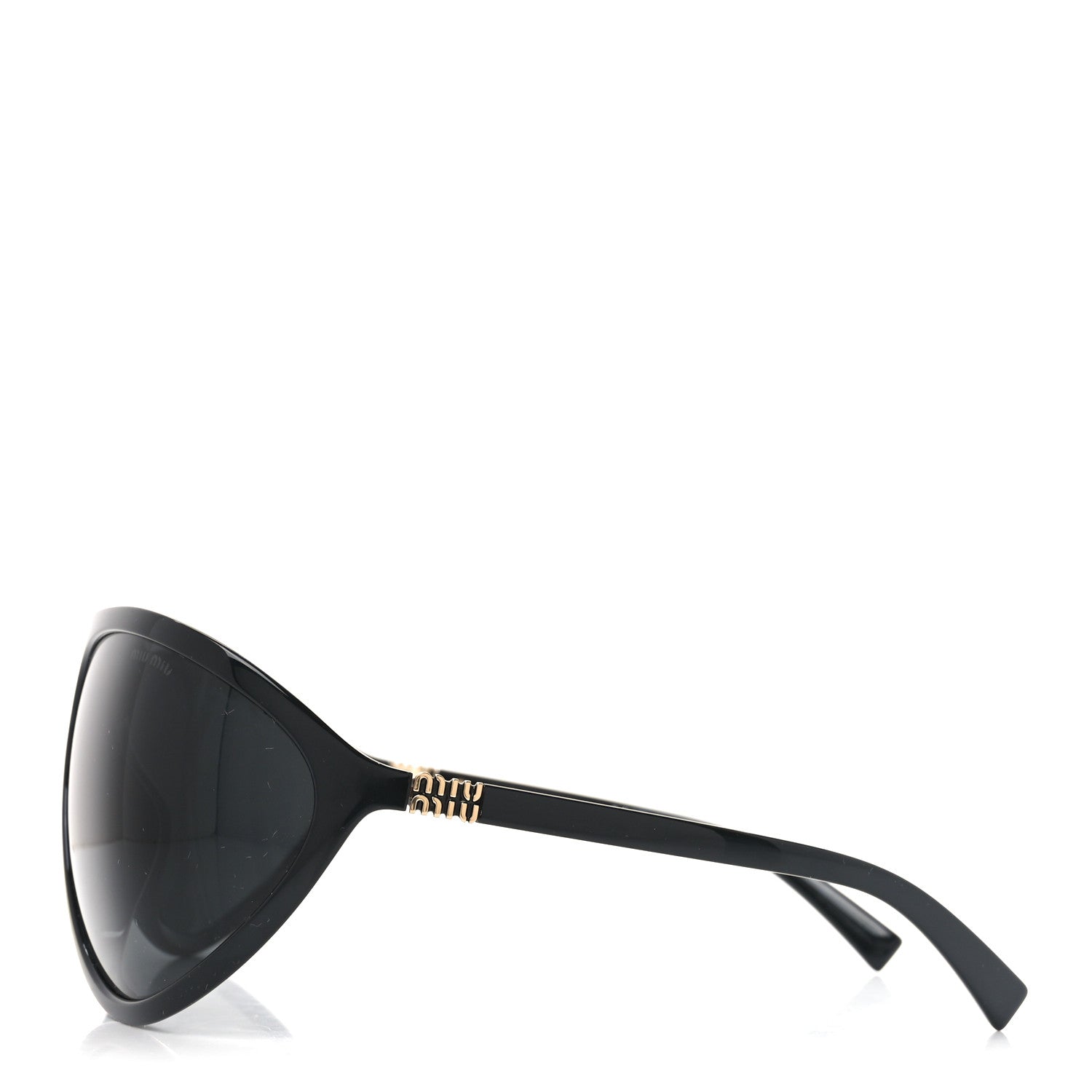 Miu Miu Acetate Shield Sunglasses SMU A01 Black 3 of 7