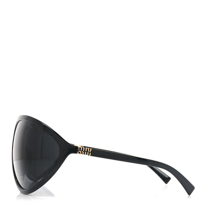 Miu Miu Acetate Shield Sunglasses SMU A01 Black 3 of 7