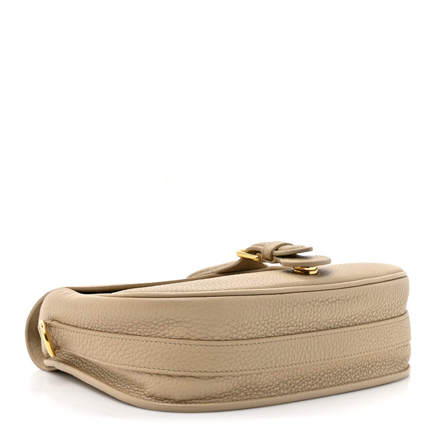 Grained Calfskin Medium Bobby Flap Beige