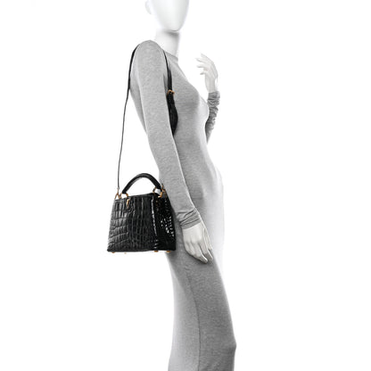 Louis Vuitton Brilliant Alligator Capucines BB Black 2 of 11