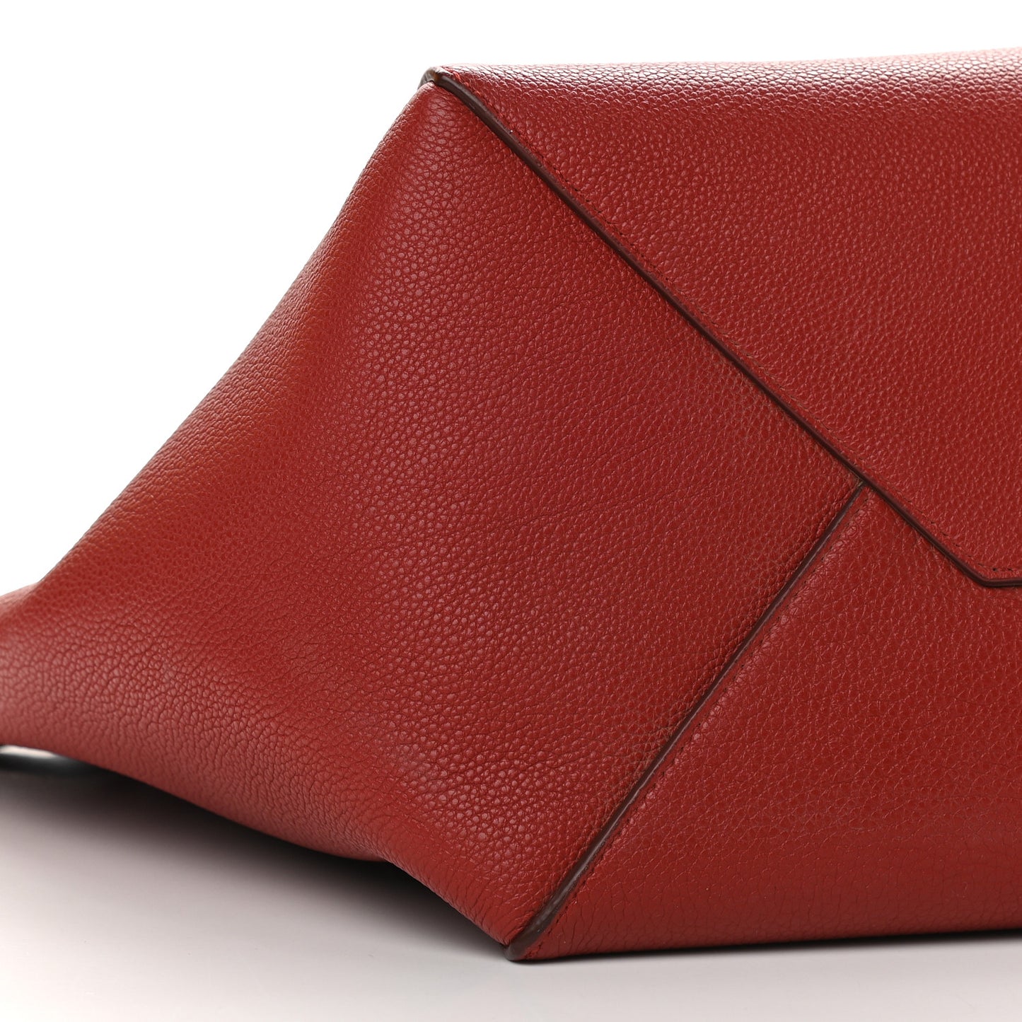 Soft Grained Calfskin Small Belt Cabas Fox Red
