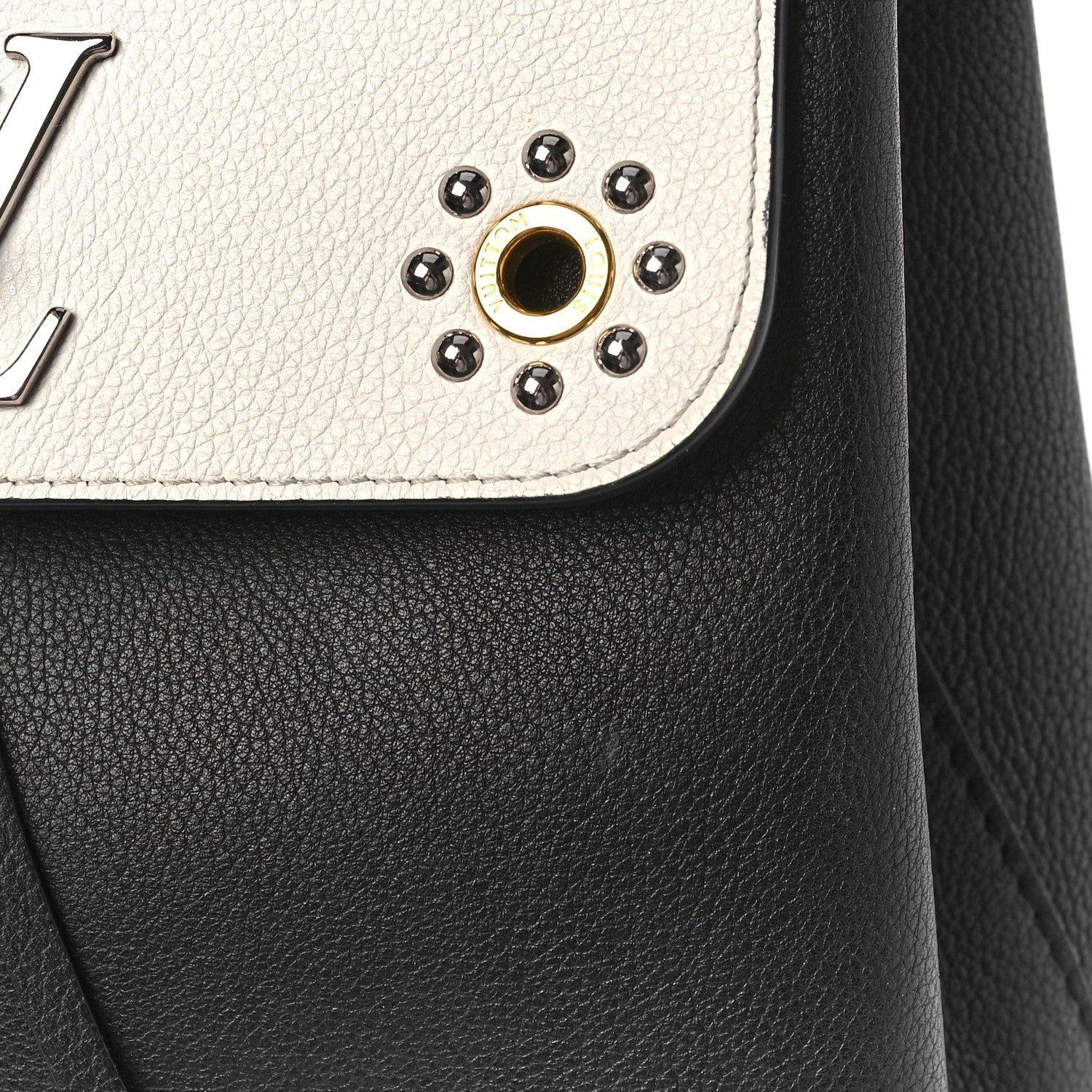 Louis Vuitton Calfskin Mechanical Flowers Lockme Backpack Black White 8 of 8
